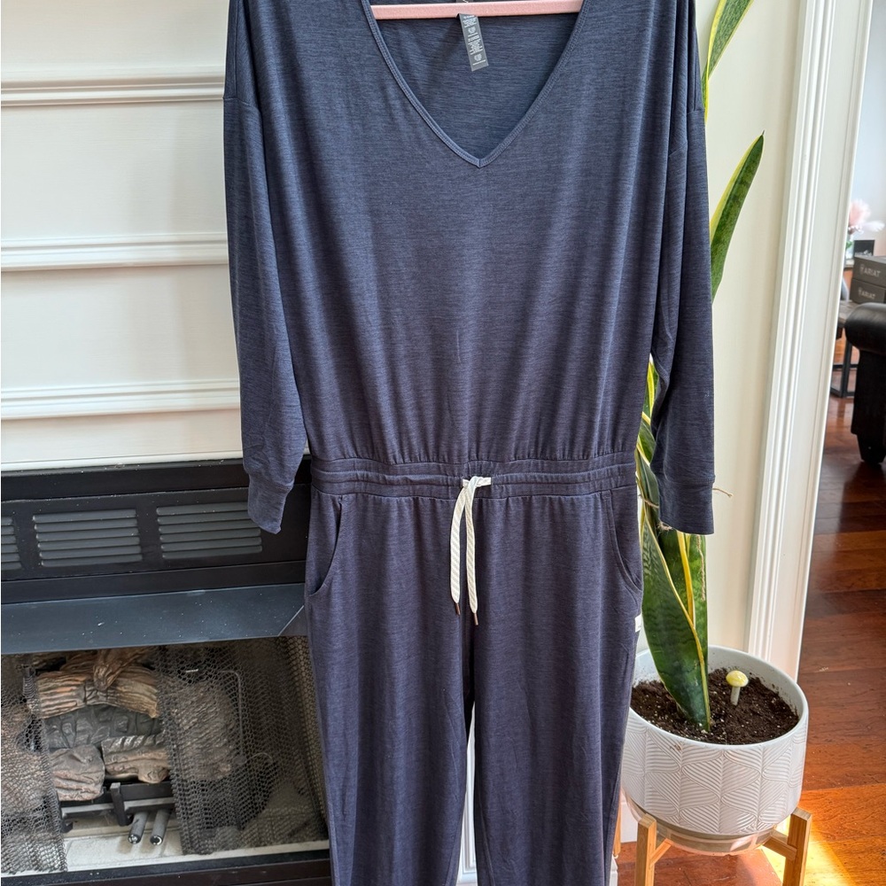 Vuori Charcoal V-Neck Romper